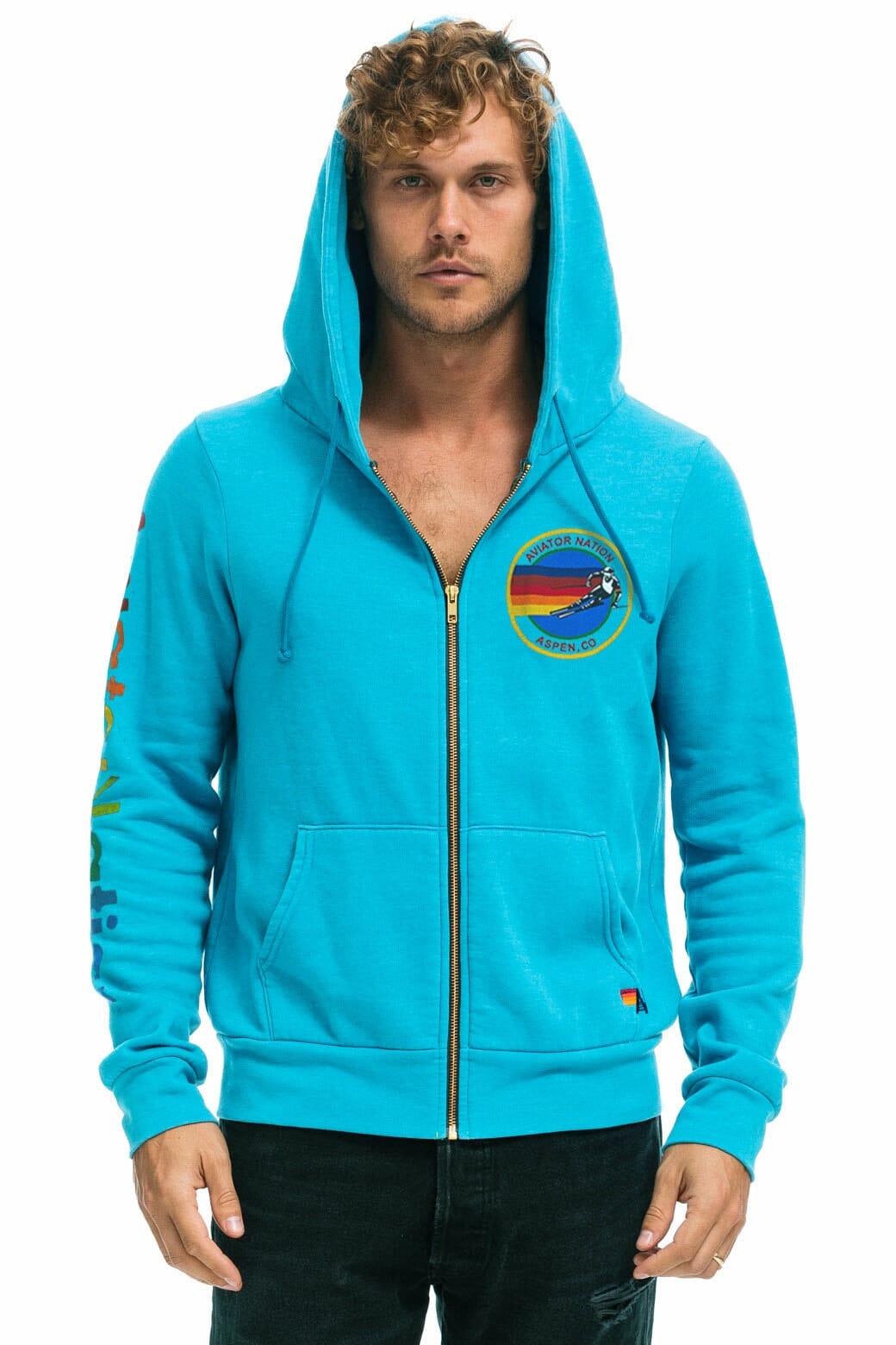AVIATOR NATION ASPEN HOODIE - NEON BLUE Hoodie Aviator Nation 