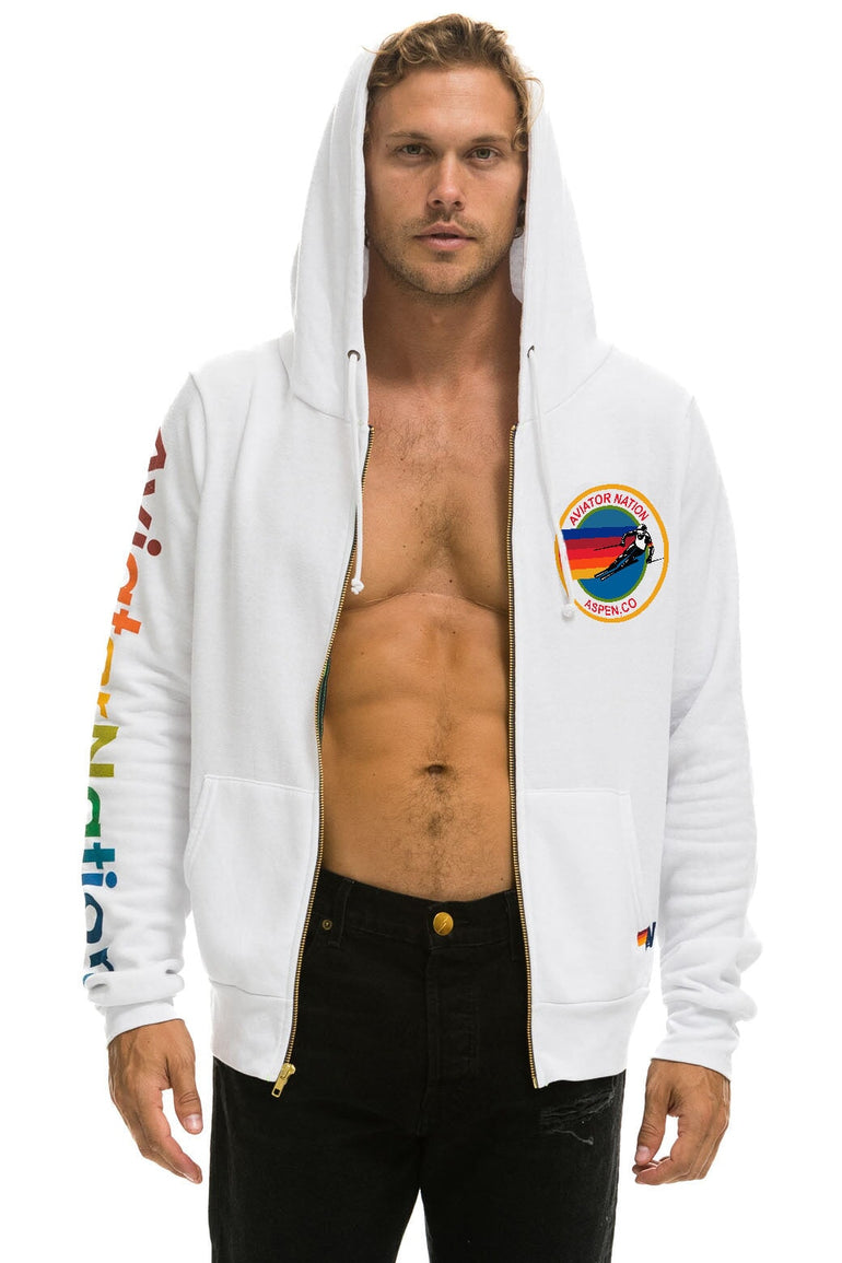 AVIATOR NATION ASPEN HOODIE - WHITE Hoodie Aviator Nation
