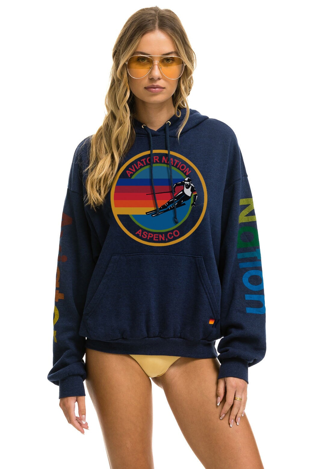 AVIATOR NATION ASPEN RELAXED PULLOVER HOODIE - NAVY Hoodie Aviator Nation 