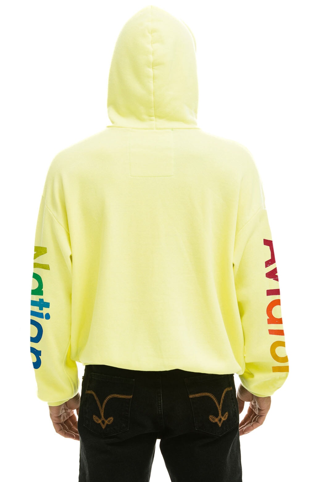 AVIATOR NATION ASPEN RELAXED PULLOVER HOODIE - NEON YELLOW Hoodie Aviator Nation 