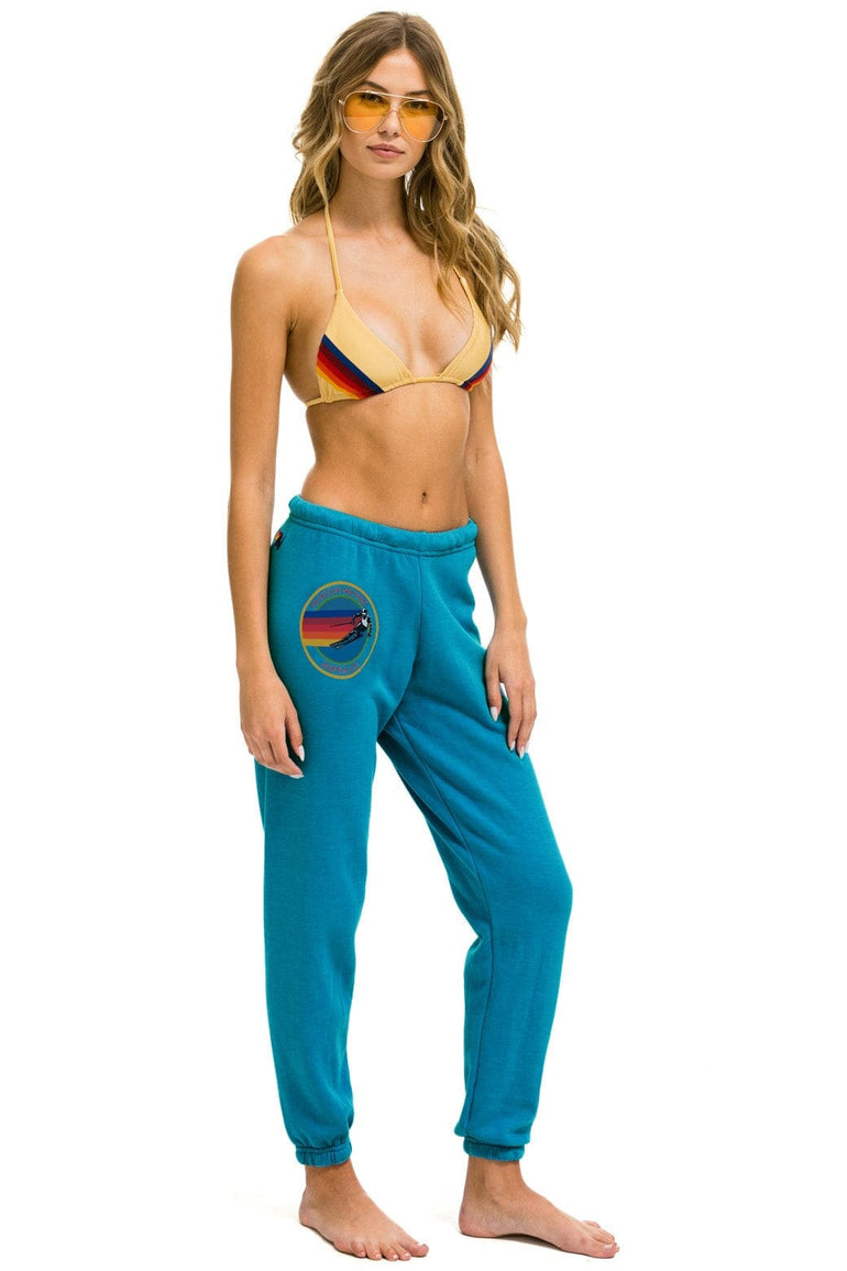 AVIATOR NATION ASPEN SWEATPANTS - TEAL Women's Sweatpants Aviator Nation 