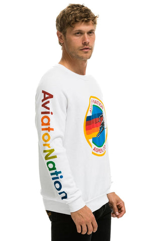 AVIATOR NATION ASPEN SWEATSHIRT - WHITE Sweatshirt Aviator Nation 