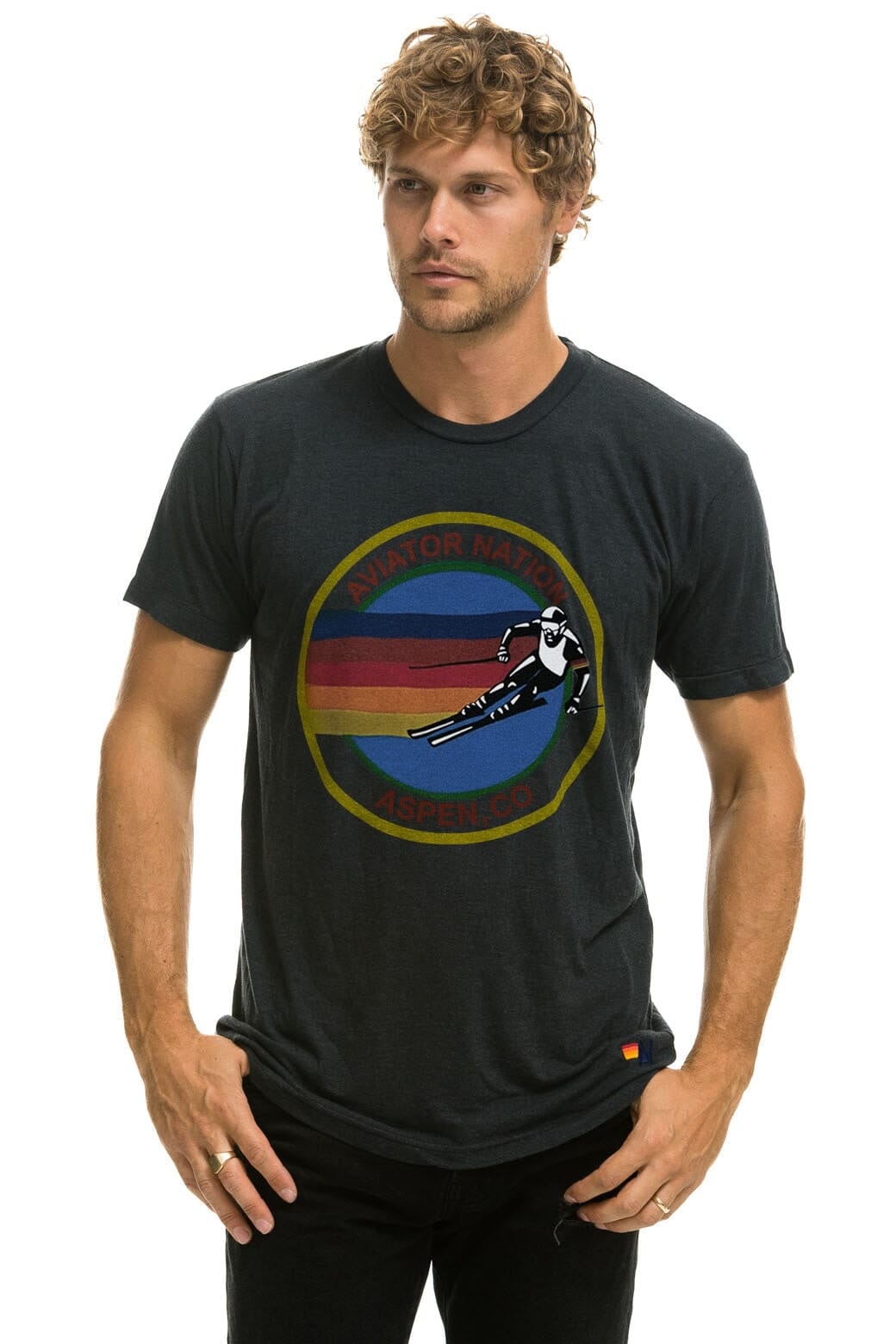 AVIATOR NATION ASPEN TEE - CHARCOAL Tees Aviator Nation 