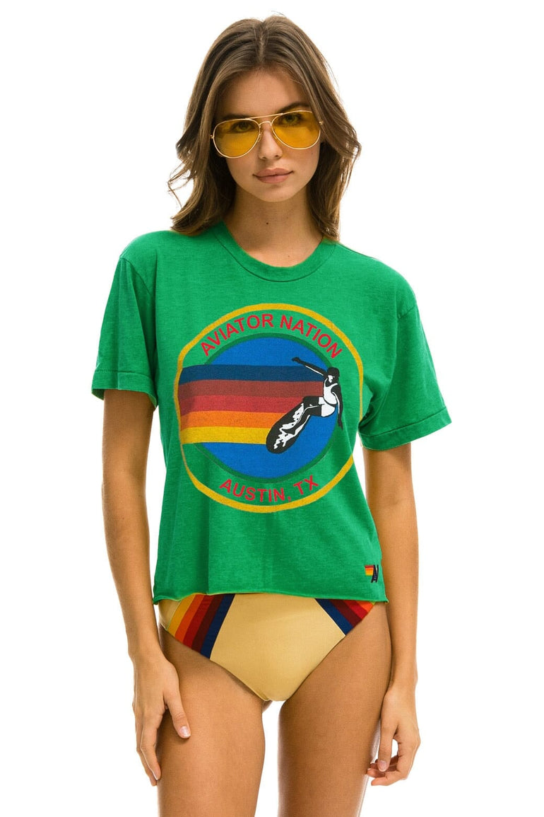 AVIATOR NATION AUSTIN BOYFRIEND TEE - KELLY GREEN Boyfriend Tee Aviator Nation 