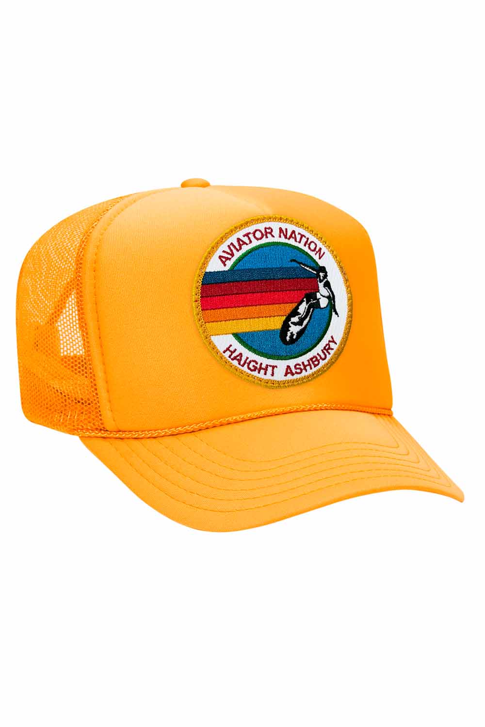 AVIATOR NATION HAIGHT ASHBURY TRUCKER HAT HATS Aviator Nation OS GOLD 