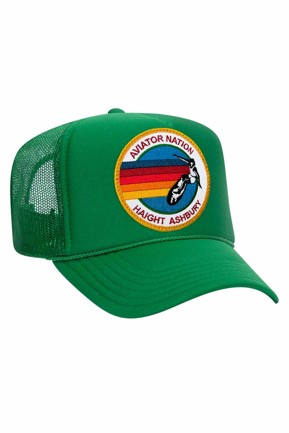 AVIATOR NATION HAIGHT ASHBURY TRUCKER HAT HATS Aviator Nation OS KELLY GREEN 