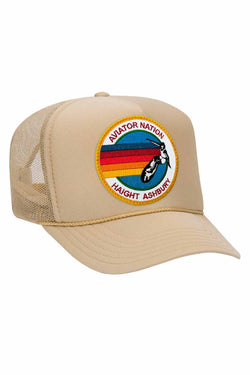 AVIATOR NATION HAIGHT ASHBURY TRUCKER HAT HATS Aviator Nation OS KHAKI 