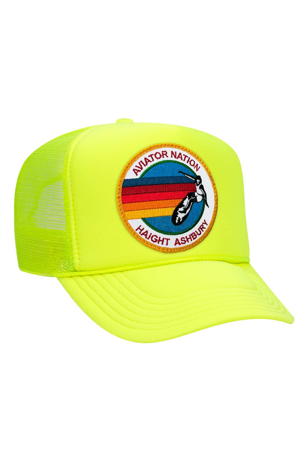 AVIATOR NATION HAIGHT ASHBURY TRUCKER HAT HATS Aviator Nation OS NEON YELLOW 