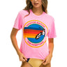 AVIATOR NATION HAMPTONS BOYFRIEND TEE - NEON PINK Boyfriend Tee Aviator Nation 