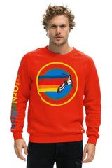 AVIATOR NATION HAMPTONS CREW SWEATSHIRT - RED Sweatshirt Aviator Nation 
