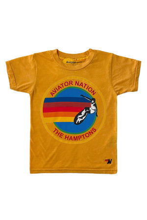 KID'S AVIATOR NATION HAMPTONS TEE - GOLD