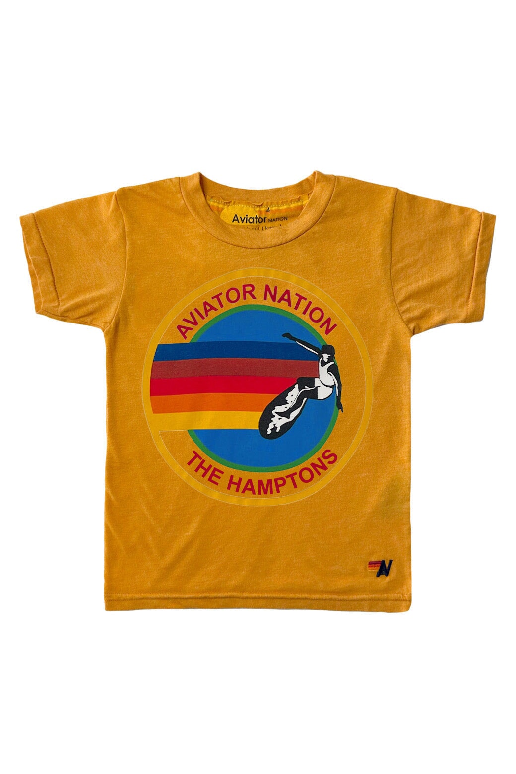 AVIATOR NATION HAMPTONS KIDS TEE - GOLD Kid's Tee Aviator Nation 