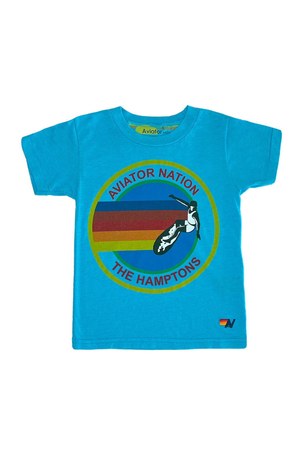 AVIATOR NATION HAMPTONS KIDS TEE - NEON BLUE Kid's Tee Aviator Nation 
