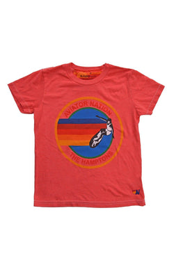 AVIATOR NATION HAMPTONS KIDS TEE - RED Kid's Tee Aviator Nation 