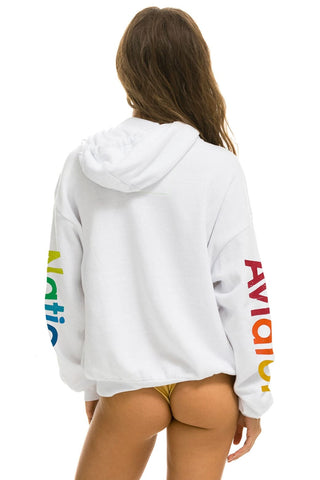 AVIATOR NATION HAMPTONS RELAXED PULLOVER HOODIE - WHITE Hoodie Aviator Nation 