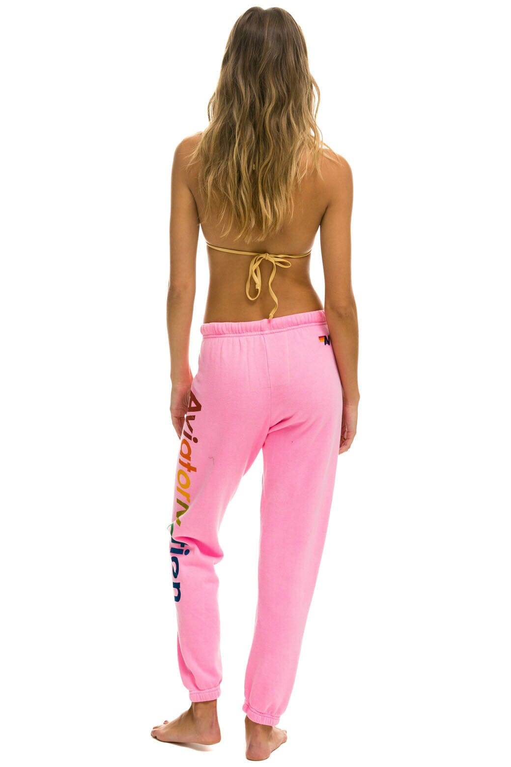 AVIATOR NATION HAMPTONS SWEATPANTS - NEON PINK Women's Sweatpants Aviator Nation 