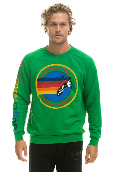 AVIATOR NATION LAGUNA BEACH SWEATSHIRT - KELLY GREEN SALE Aviator Nation 