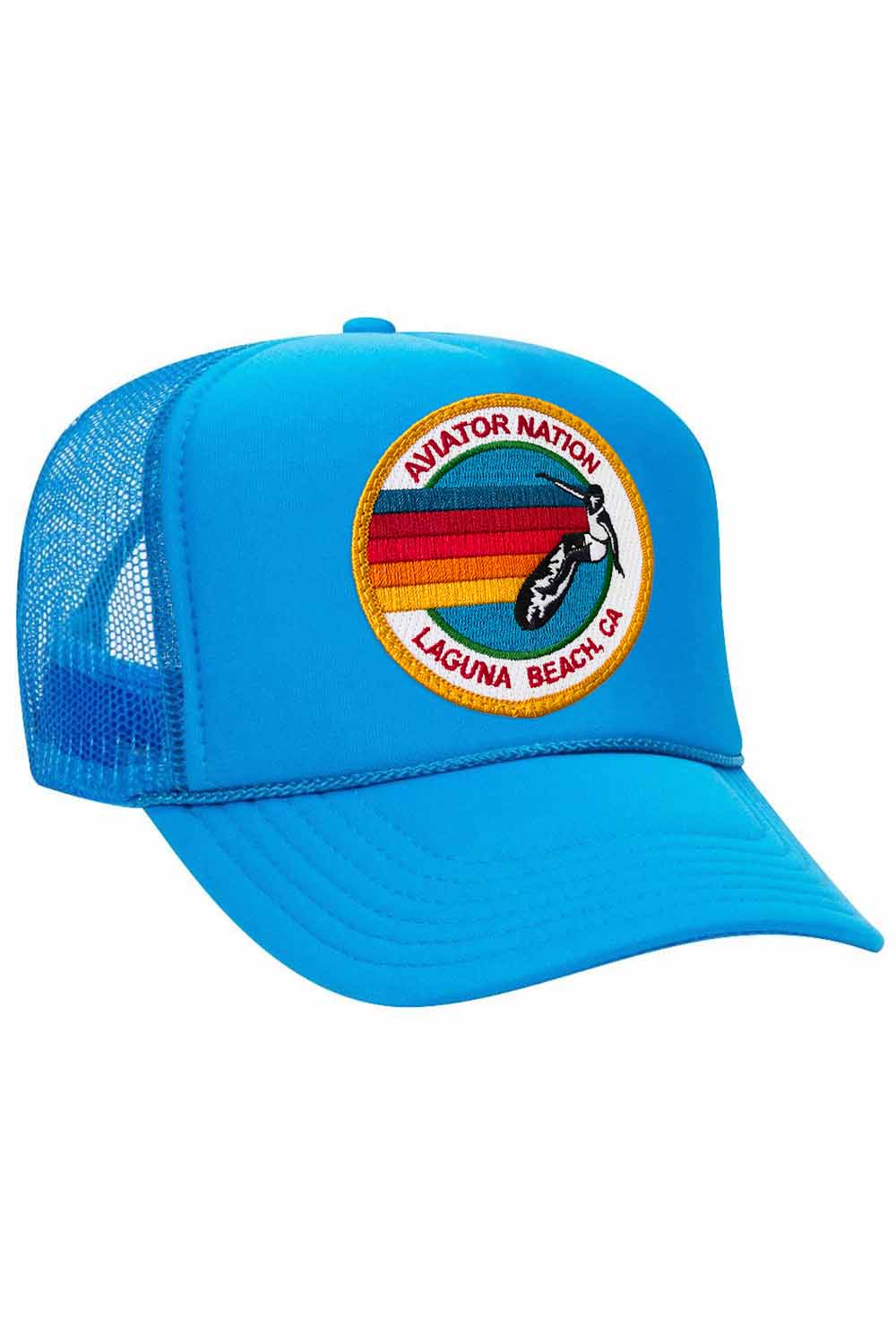 AVIATOR NATION LAGUNA BEACH TRUCKER HAT HATS Aviator Nation OS NEON BLUE 