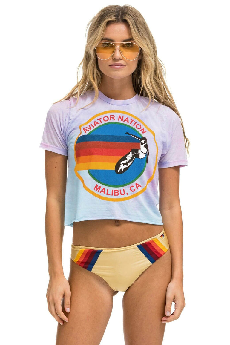 AVIATOR NATION MALIBU BOYFRIEND TEE - TIE DYE BUBBLEGUM Boyfriend Tee Aviator Nation 
