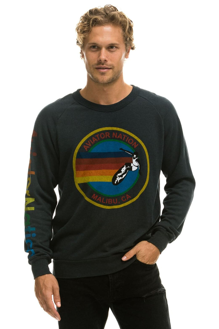 AVIATOR NATION MALIBU CREW SWEATSHIRT - CHARCOAL Sweatshirt Aviator Nation