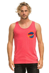 AVIATOR NATION MALIBU TANK - NEON RED Men's Tank Aviator Nation 