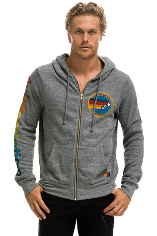 AVIATOR NATION MIAMI HOODIE - HEATHER GREY Hoodie Aviator Nation 
