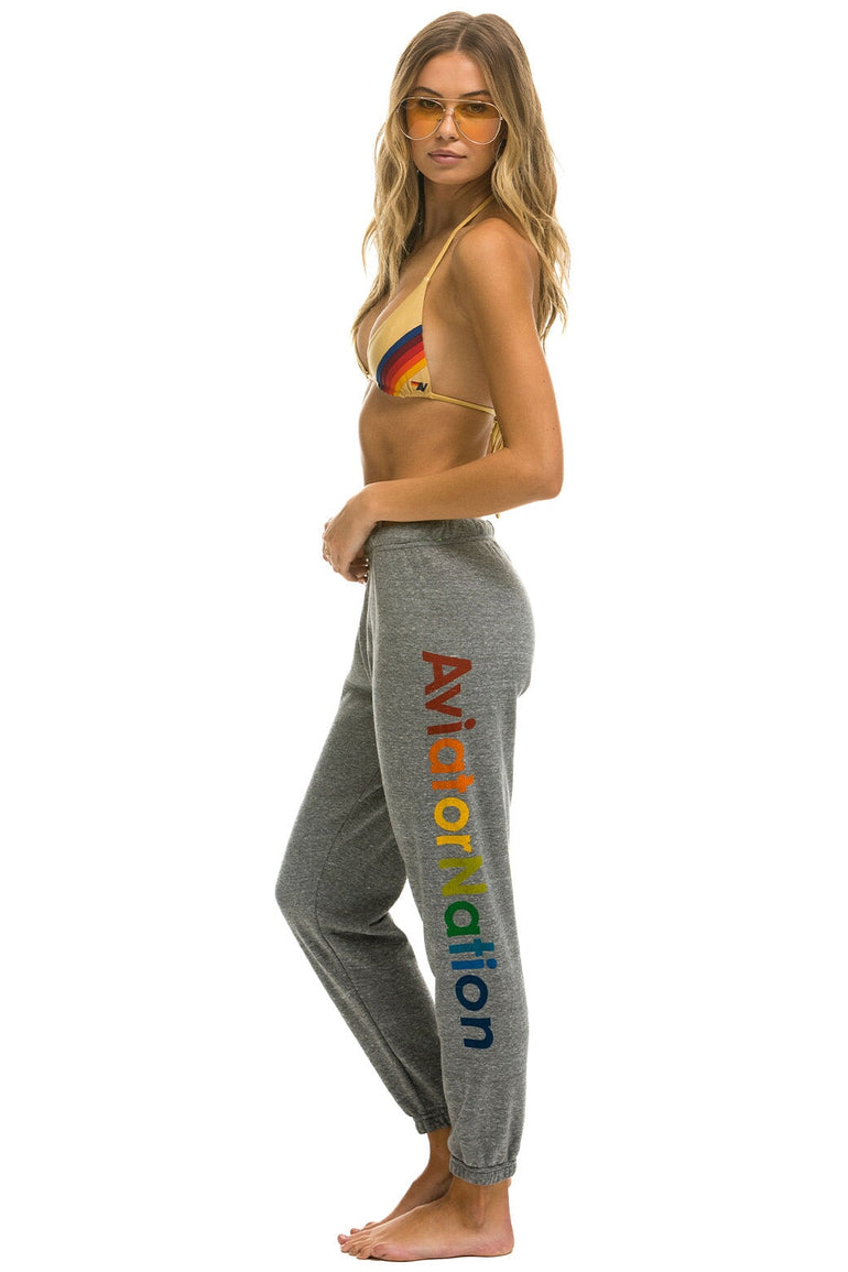AVIATOR NATION MIAMI SWEATPANTS - HEATHER GREY Women's Sweatpants Aviator Nation
