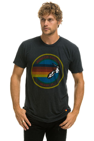 AVIATOR NATION MIAMI TEE -  CHARCOAL