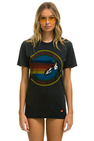 AVIATOR NATION MIAMI TEE - CHARCOAL Tees Aviator Nation 
