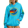 AVIATOR NATION MILL VALLEY RELAXED PULLOVER HOODIE - NEON BLUE Hoodie Aviator Nation 