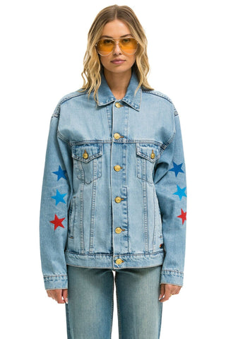 AVIATOR NATION OVERSIZED CONCERT DENIM JACKET - SUPER LIGHT Denim Jacket Aviator Nation 