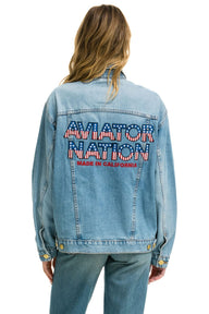 AVIATOR NATION OVERSIZED CONCERT DENIM JACKET - SUPER LIGHT Denim Jacket Aviator Nation 