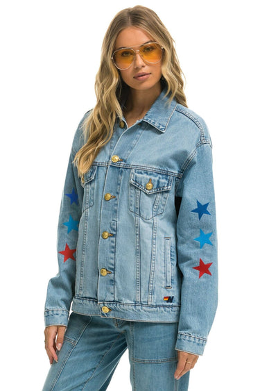 AVIATOR NATION OVERSIZED CONCERT DENIM JACKET - SUPER LIGHT