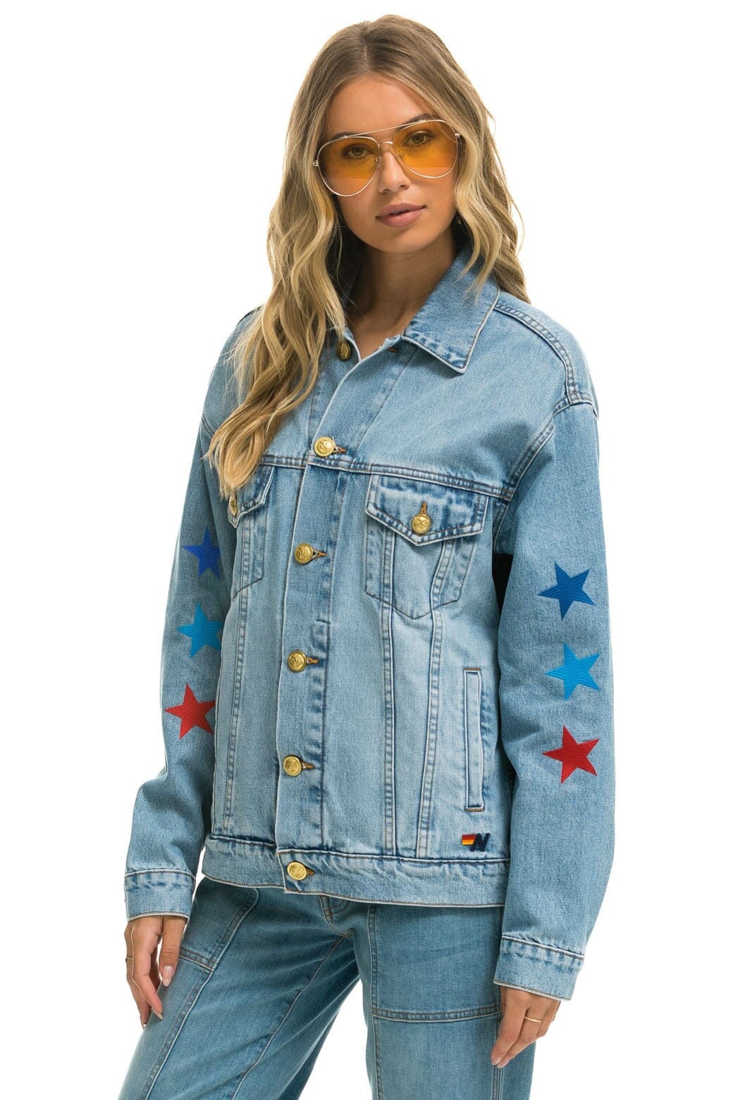 AVIATOR NATION OVERSIZED CONCERT DENIM JACKET - SUPER LIGHT Denim Jacket Aviator Nation 