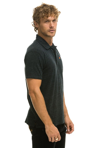 AVIATOR NATION POLO - CHARCOAL Tees Aviator Nation 
