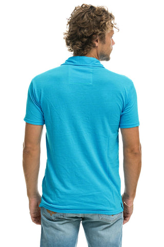 AVIATOR NATION POLO - NEON BLUE Tees Aviator Nation 