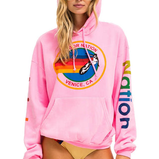 AVIATOR NATION RELAXED PULLOVER HOODIE - NEON PINK Hoodie Aviator Nation 