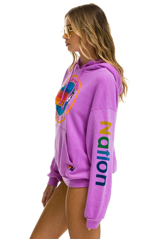 AVIATOR NATION RELAXED PULLOVER HOODIE - NEON PURPLE Hoodie Aviator Nation 