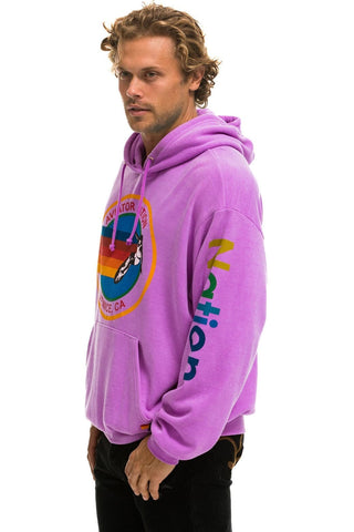 AVIATOR NATION RELAXED PULLOVER HOODIE - NEON PURPLE Hoodie Aviator Nation 
