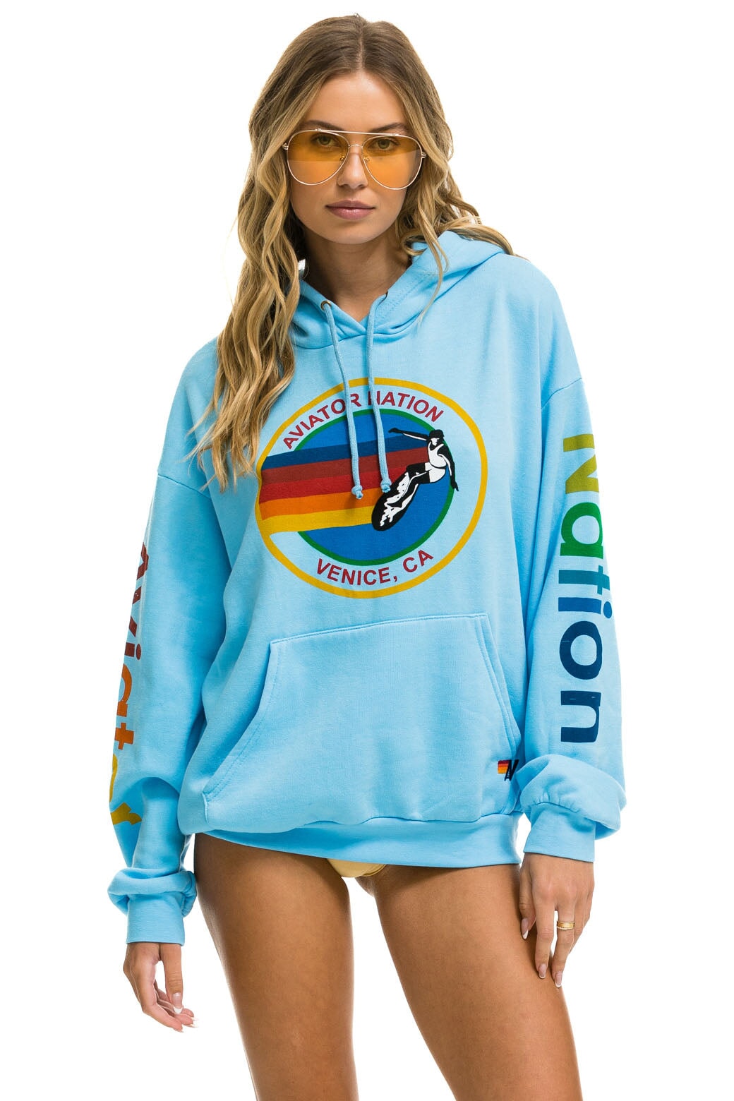 AVIATOR NATION RELAXED PULLOVER HOODIE - SKY Hoodie Aviator Nation 