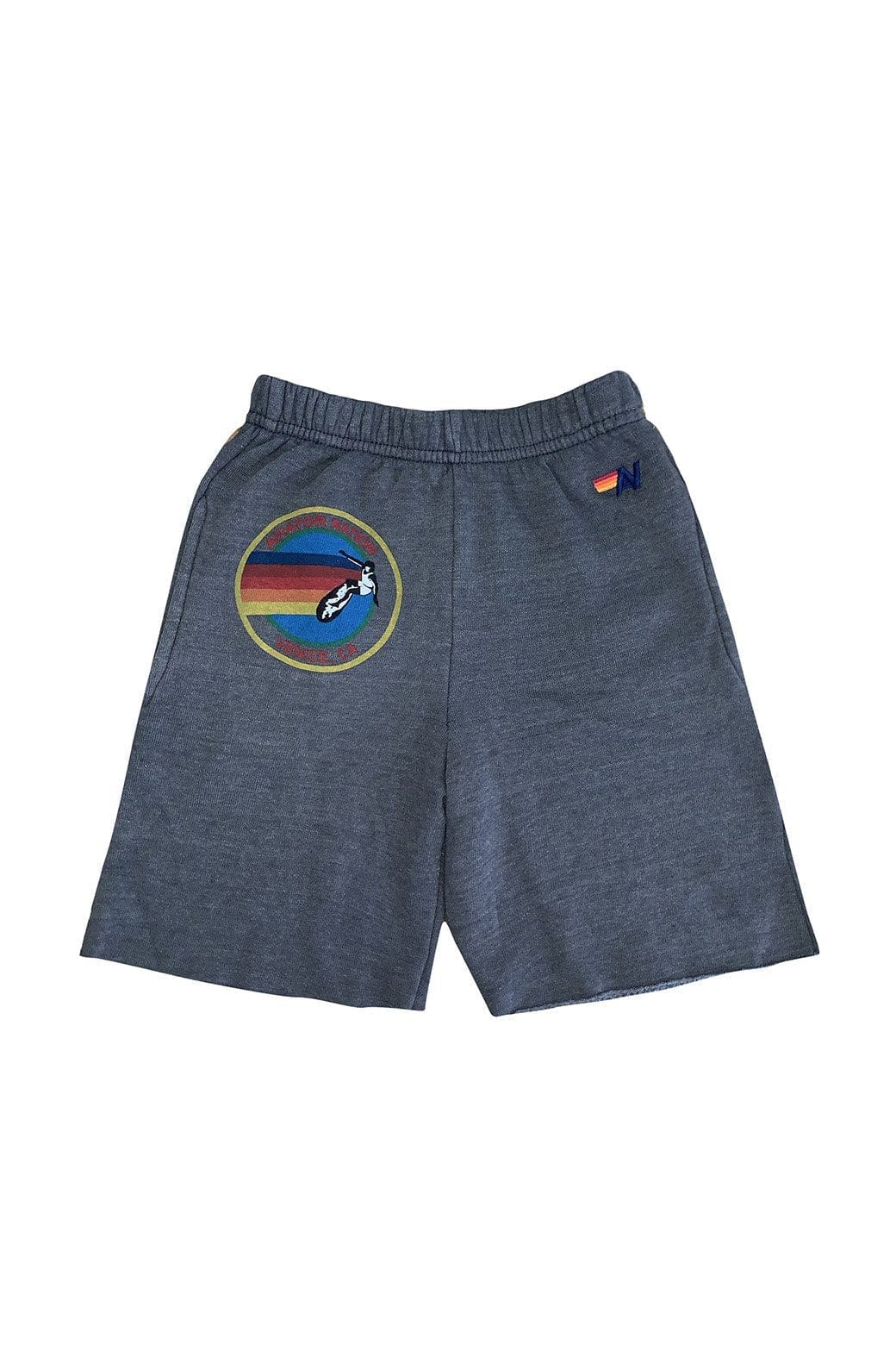 AVIATOR NATION KIDS SWEATSHORTS - VINTAGE CHARCOAL Kids Shorts Aviator Nation 