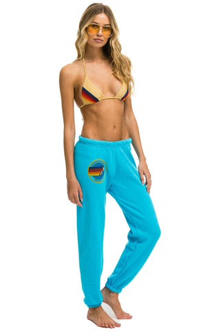 AVIATOR NATION SWEATPANTS - NEON BLUE Women's Sweatpants Aviator Nation 