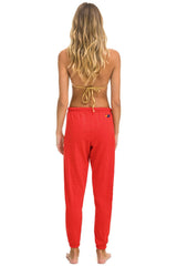 AVIATOR NATION SWEATPANTS - RED Women's Sweatpants Aviator Nation 