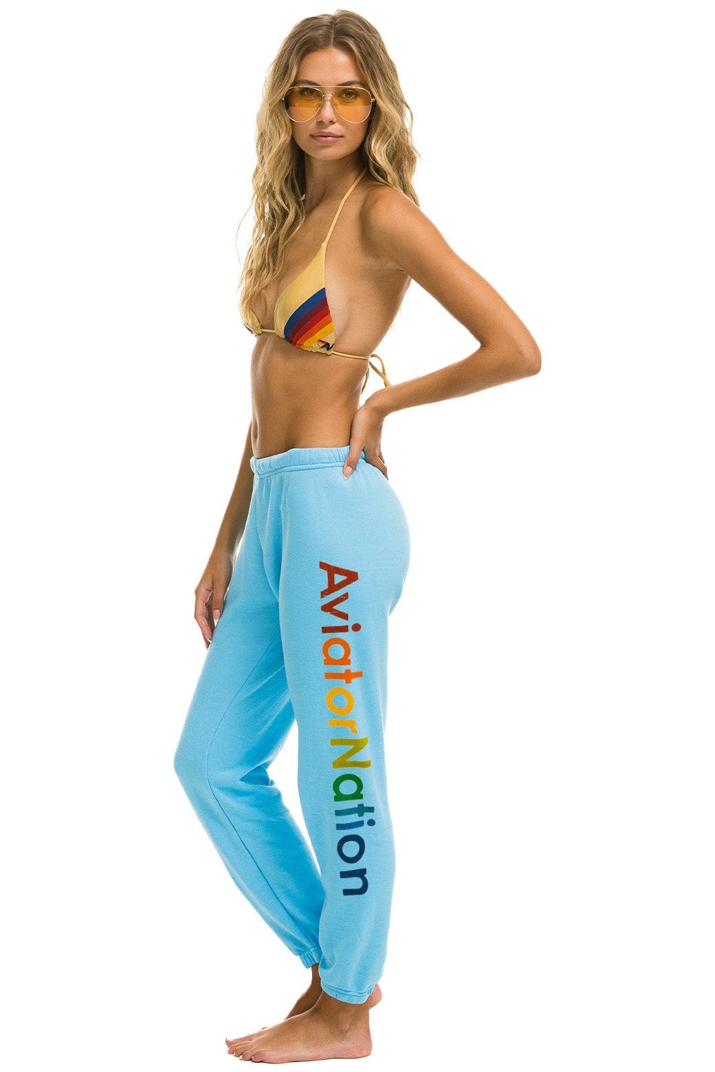AVIATOR NATION SWEATPANTS - SKY Women's Sweatpants Aviator Nation 