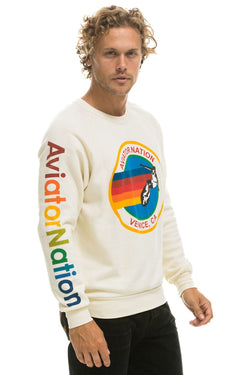 AVIATOR NATION SWEATSHIRT - VINTAGE WHITE Sweatshirt Aviator Nation 