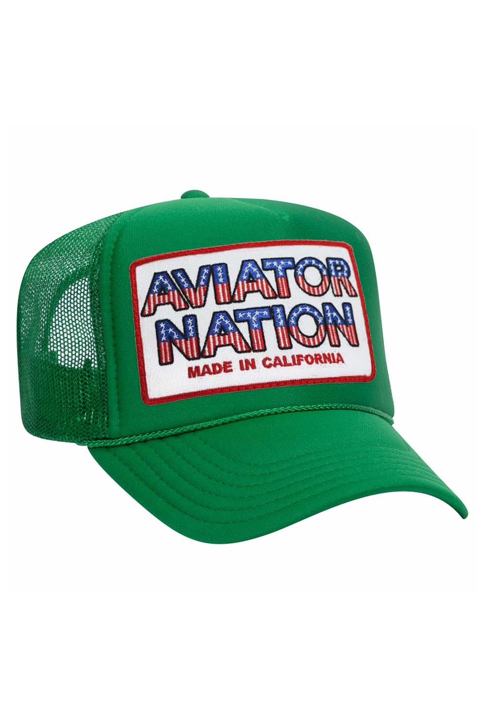 AVIATOR NATION USA PATRIOTIC VINTAGE TRUCKER HAT HATS Aviator Nation OS KELLY GREEN 