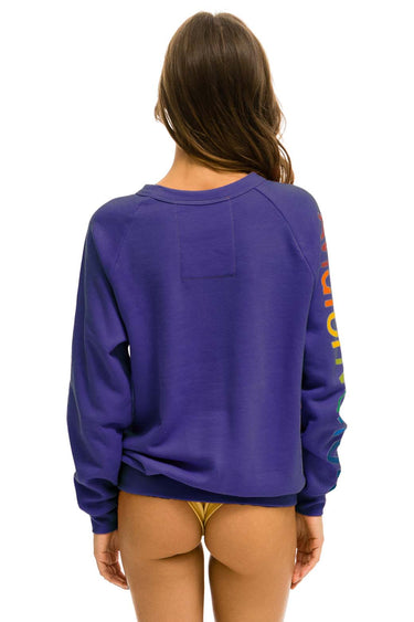 AVIATOR NATION VAIL CREW SWEATSHIRT - PURPLE SALE Aviator Nation 