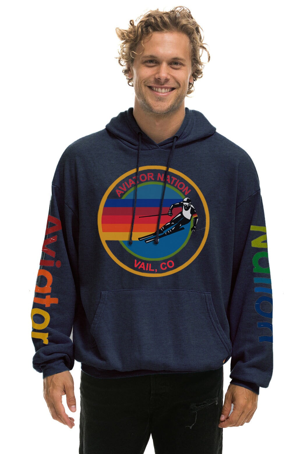 AVIATOR NATION VAIL RELAXED PULLOVER HOODIE - NAVY Hoodie Aviator Nation 