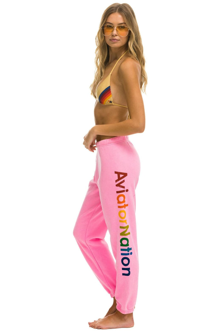 AVIATOR NATION VAIL SWEATPANT - NEON PINK Women's Sweatpants Aviator Nation