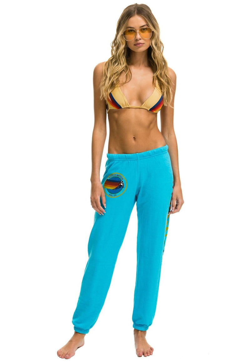AVIATOR NATION VAIL SWEATPANTS - NEON BLUE Women's Sweatpants Aviator Nation 